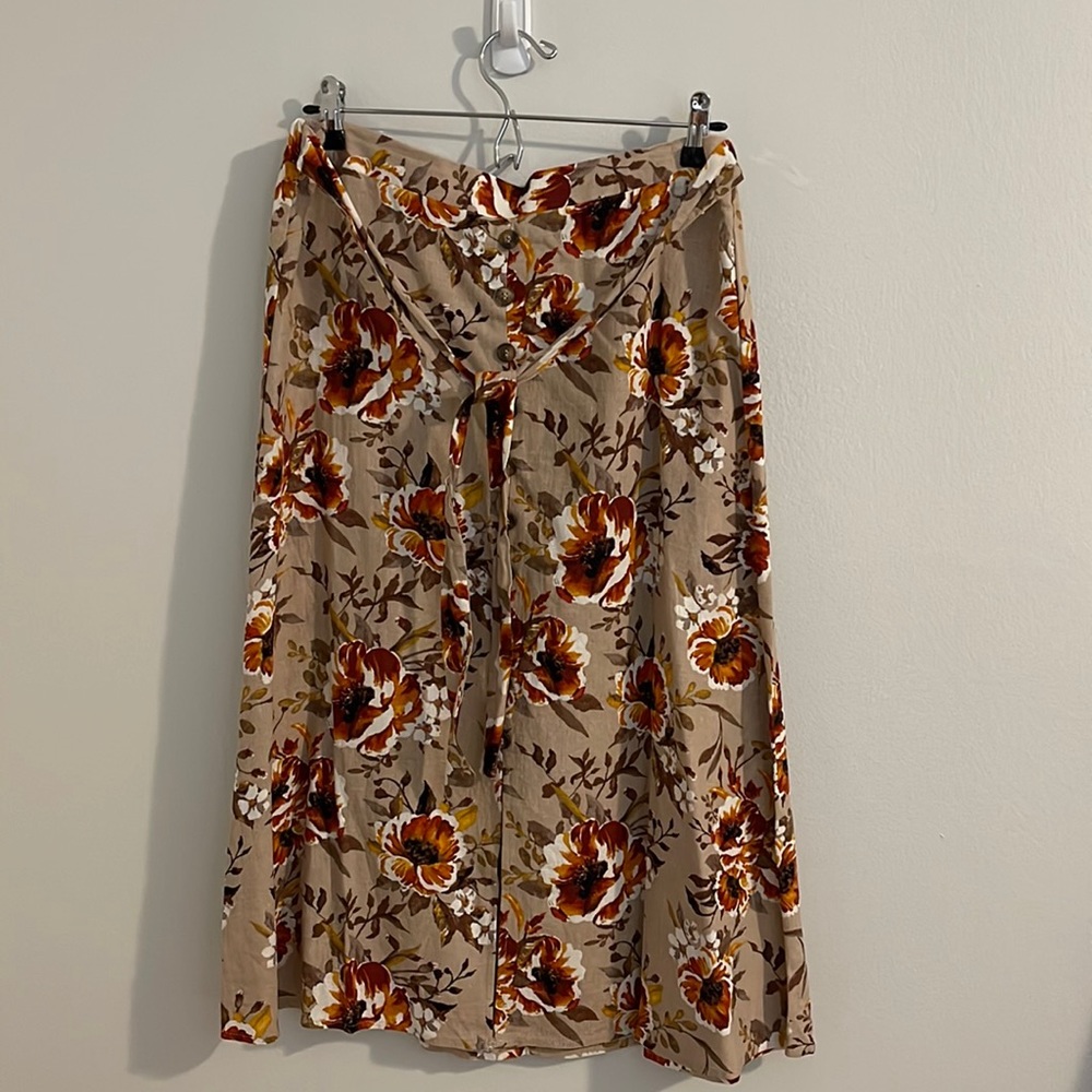 Midi Aline Floral Skirt
